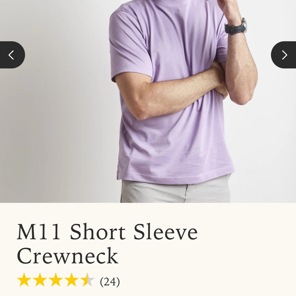 Left Coast Tee Men's Lavender Short Sleeve Crewneck T-Shirt